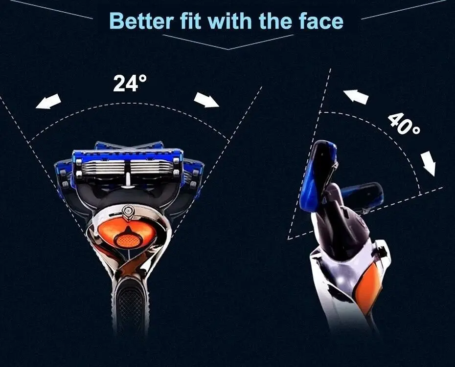 New Green Manual Razor For Men 5-layer Five Layers Blades Men Shaving Stainless Steel Blades Suit For Fu-sion-5