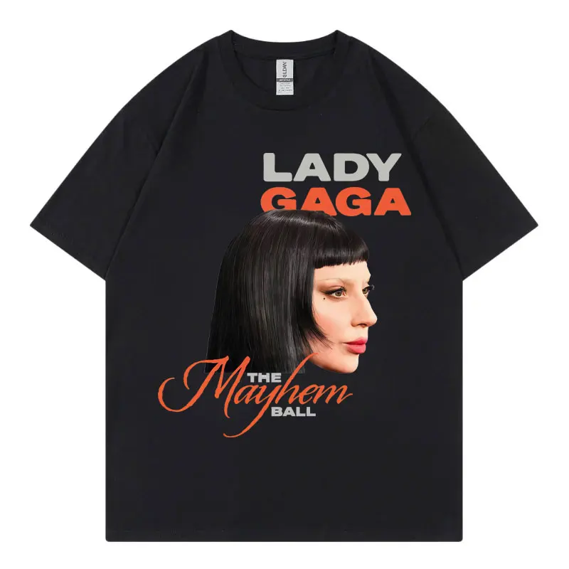 

Singer Lady Gaga Graphic T Shirts Fashion Art Aesthetic Short Sleeve T-shirt Men Women Casual Loose Cotton T-shirts Streetwear