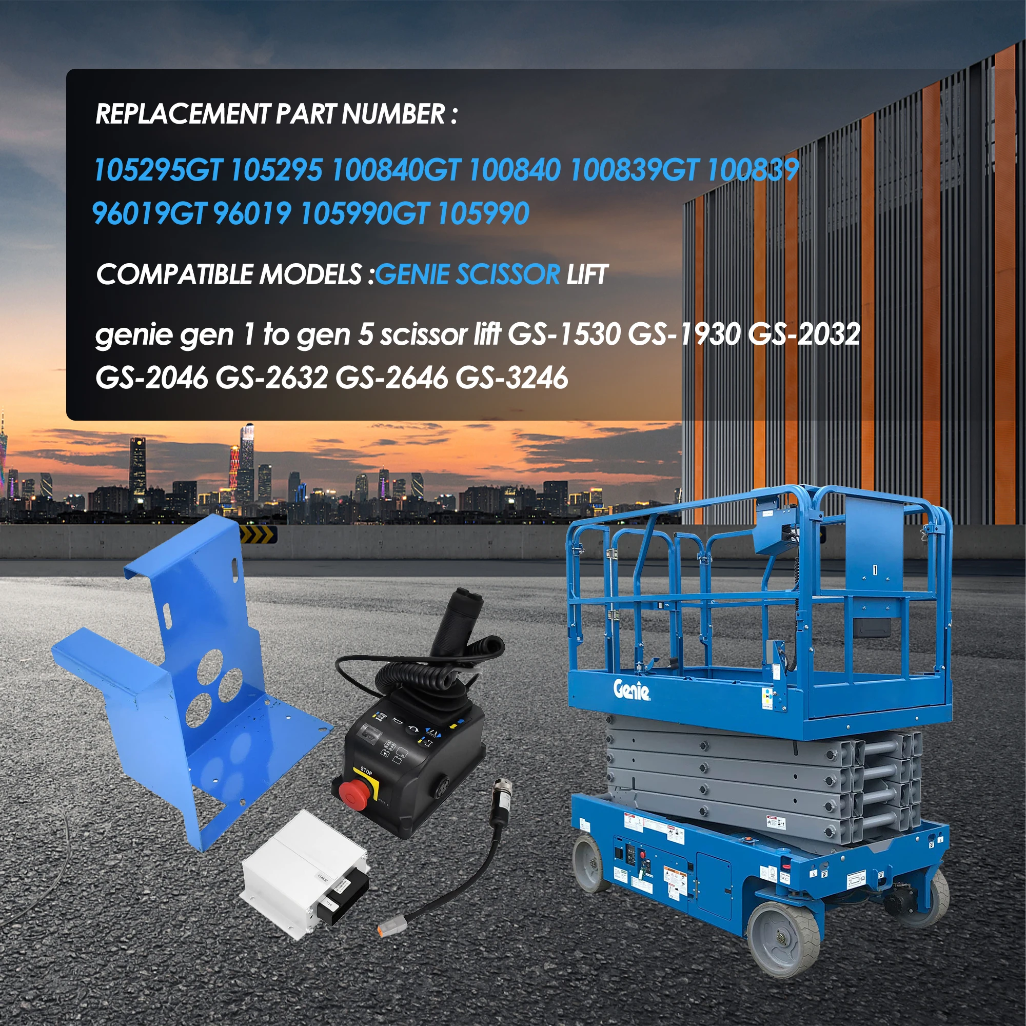 Control Box Update Kit 105295GT 105295 For Genie Gen 1 to Gen 5 GS-1530 GS-1930 GS-2032 GS-2046 GS-2632 GS-2646 GS-3246