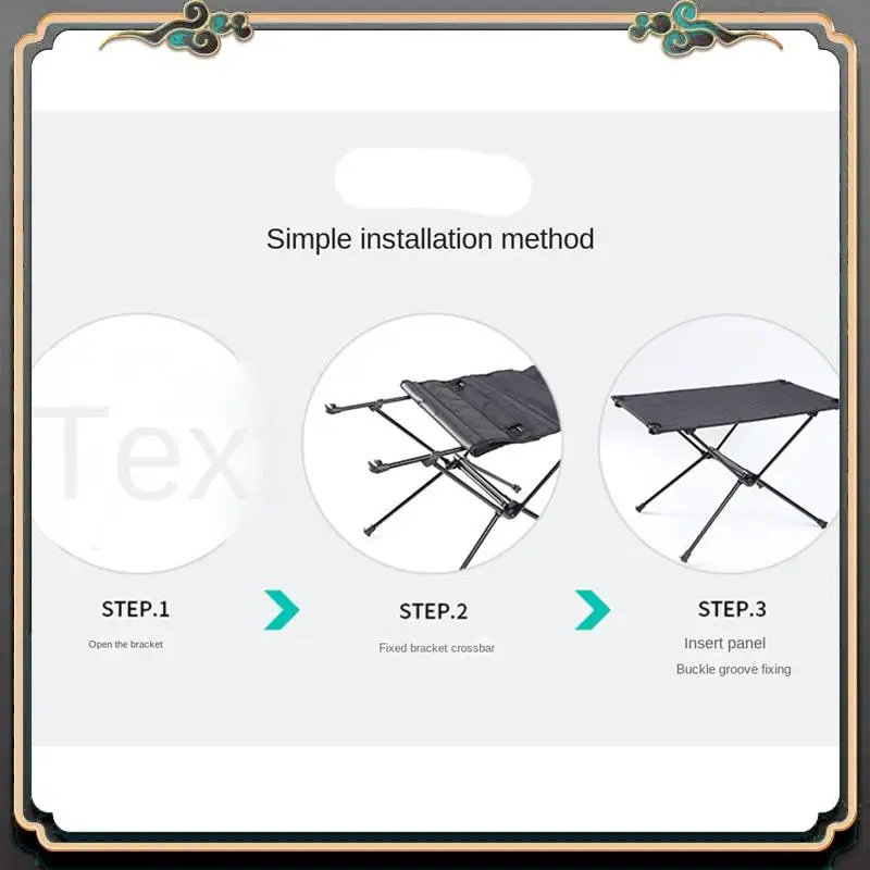 

Aluminum Alloy Camping Table Outdoor Folding Table Portable Ultralight Storage Tourist Picnic Desk For Traveling Camping,Black