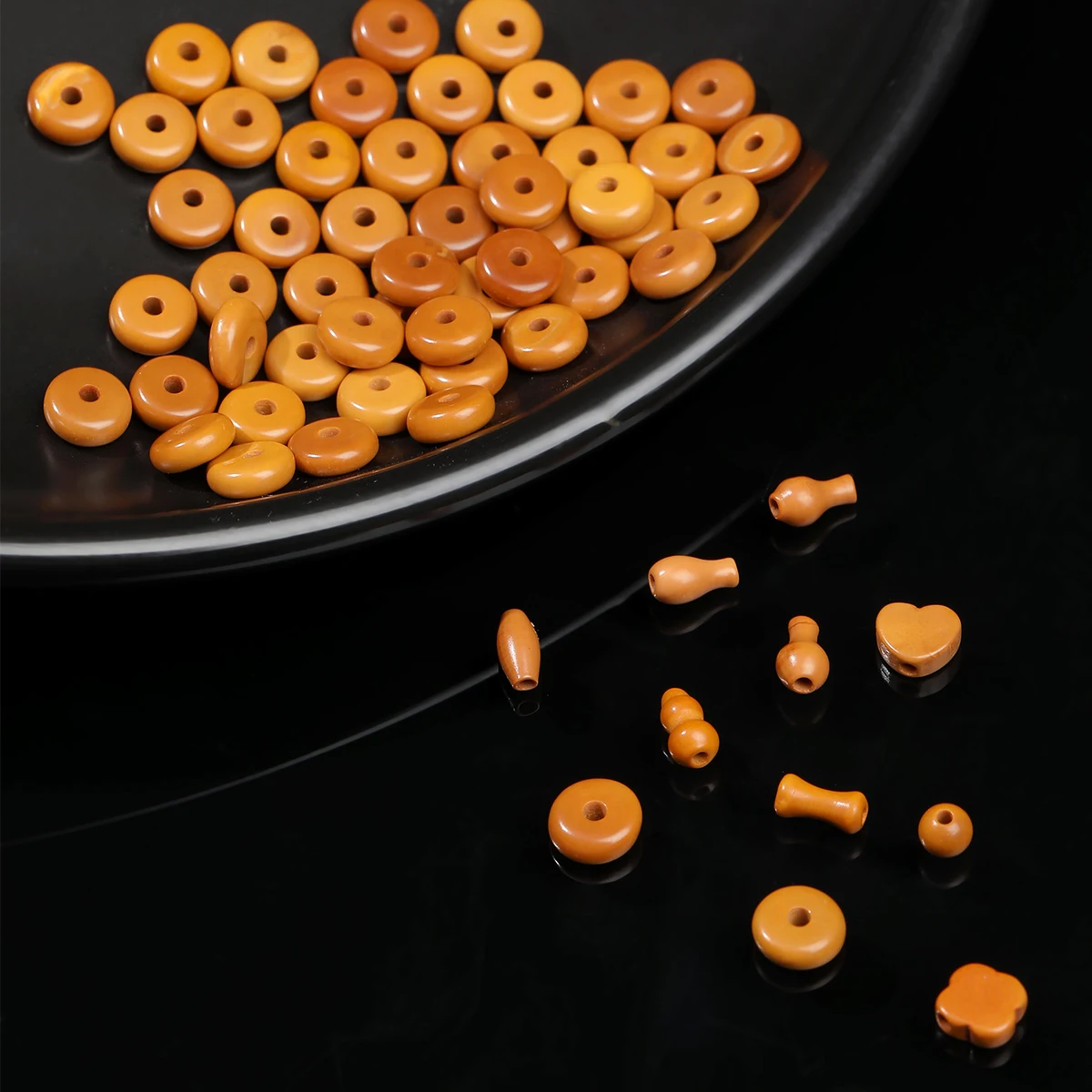 

50 Pcs/lot Natural Wooden Olive Pit Four-Leaf Clover Shape Bead Loose Spacer for Jewelry Making DIY Bracelet Necklace Accessory