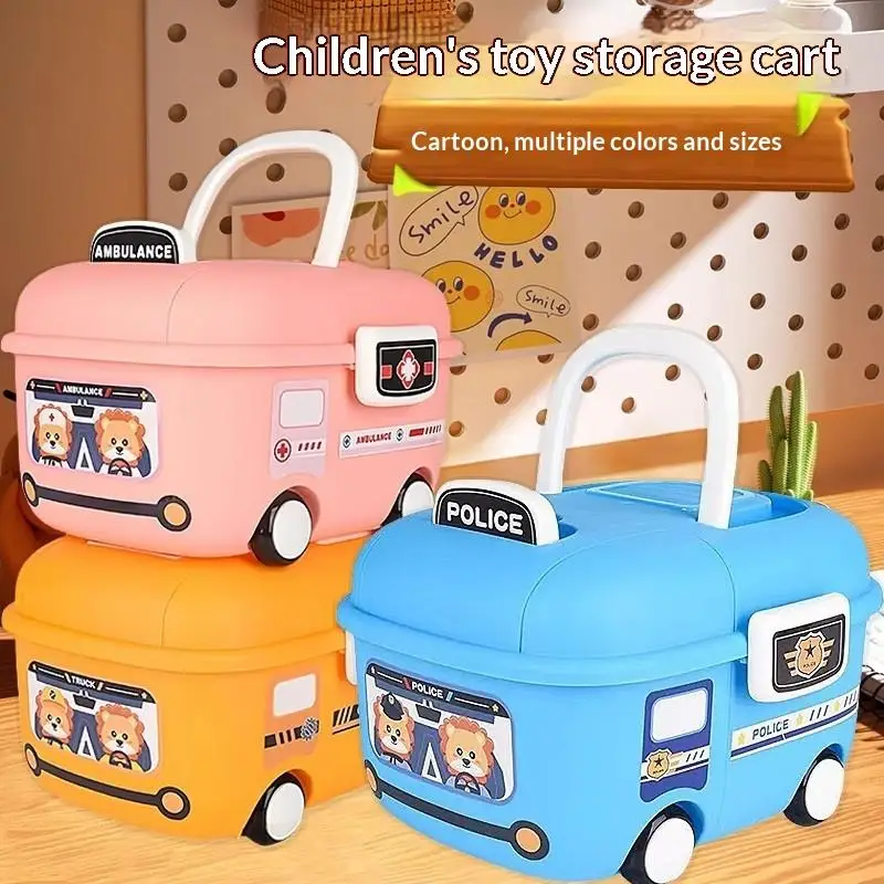 Multi-functional Storage Box Cartoon Car Pattern Multicolor Sundries Organizer for Wardrobe Car Desktop Home