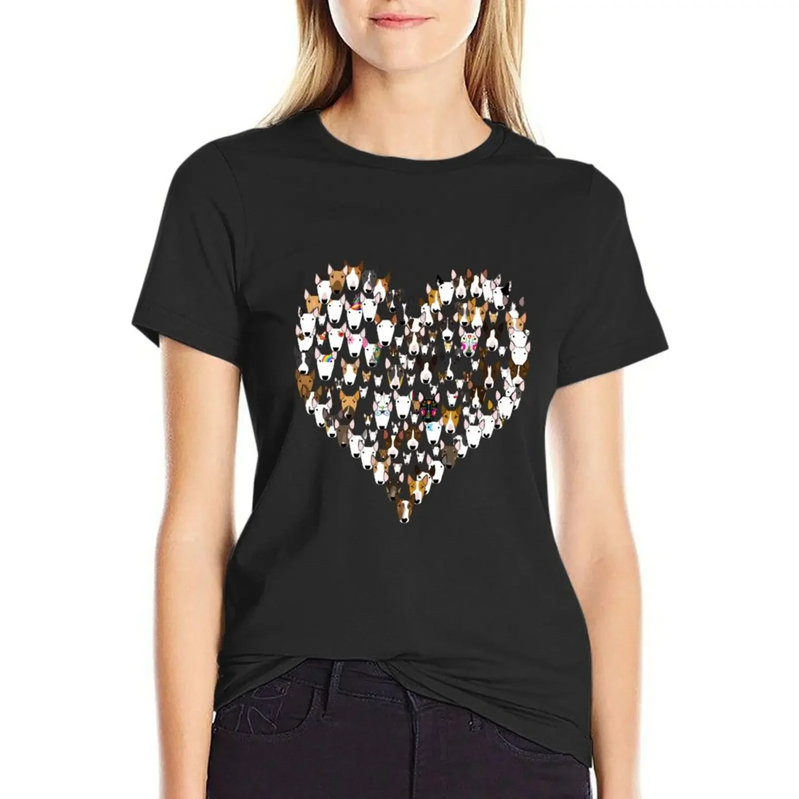 

Bully Love T-Shirt heavyweights Aesthetic clothing animal print shirt for girls customs Woman clothes