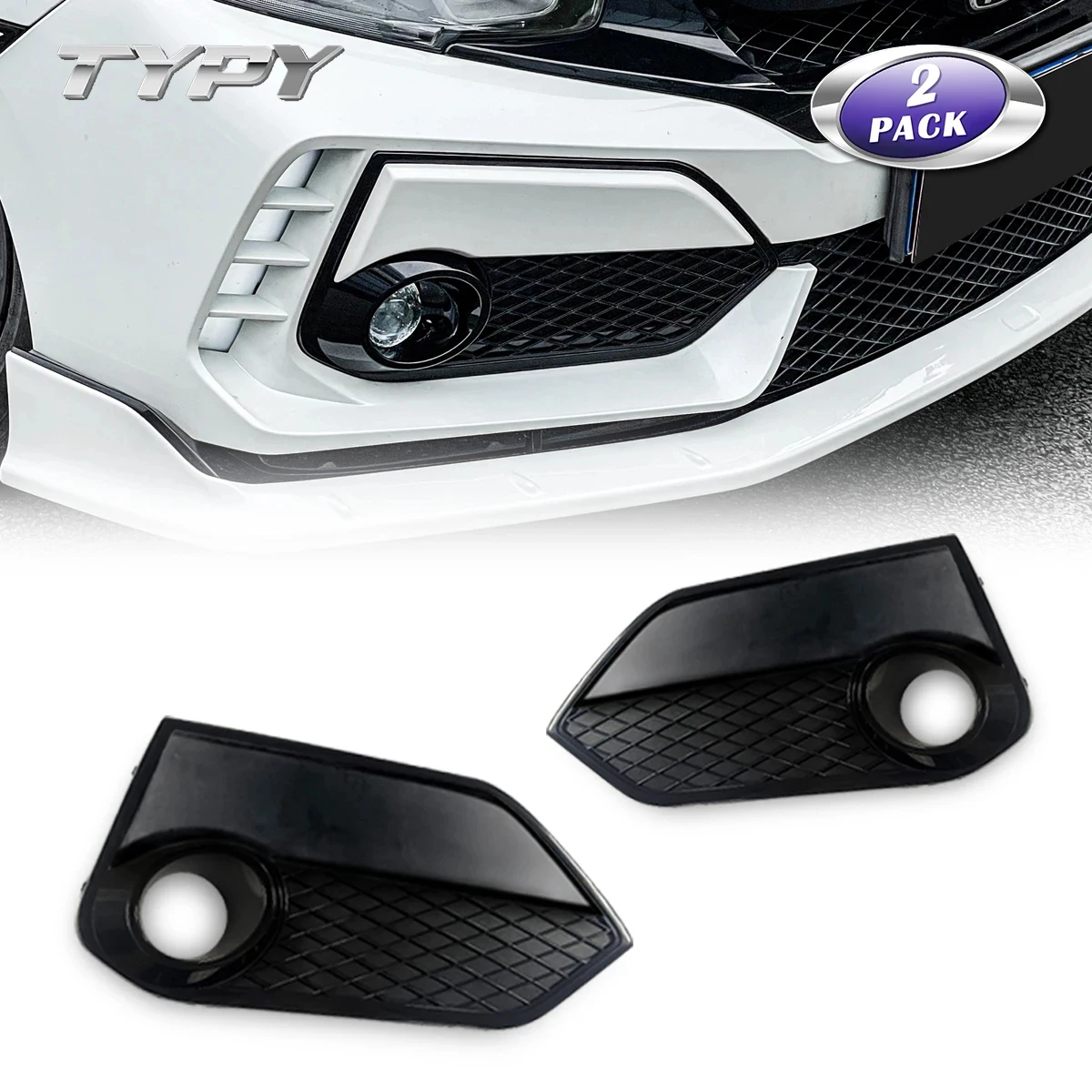 

Car Modified Body Kit Front Bumper Fog Light Cover Trim Mugen Style For Honda 10th Civic FK7 Type R Kit