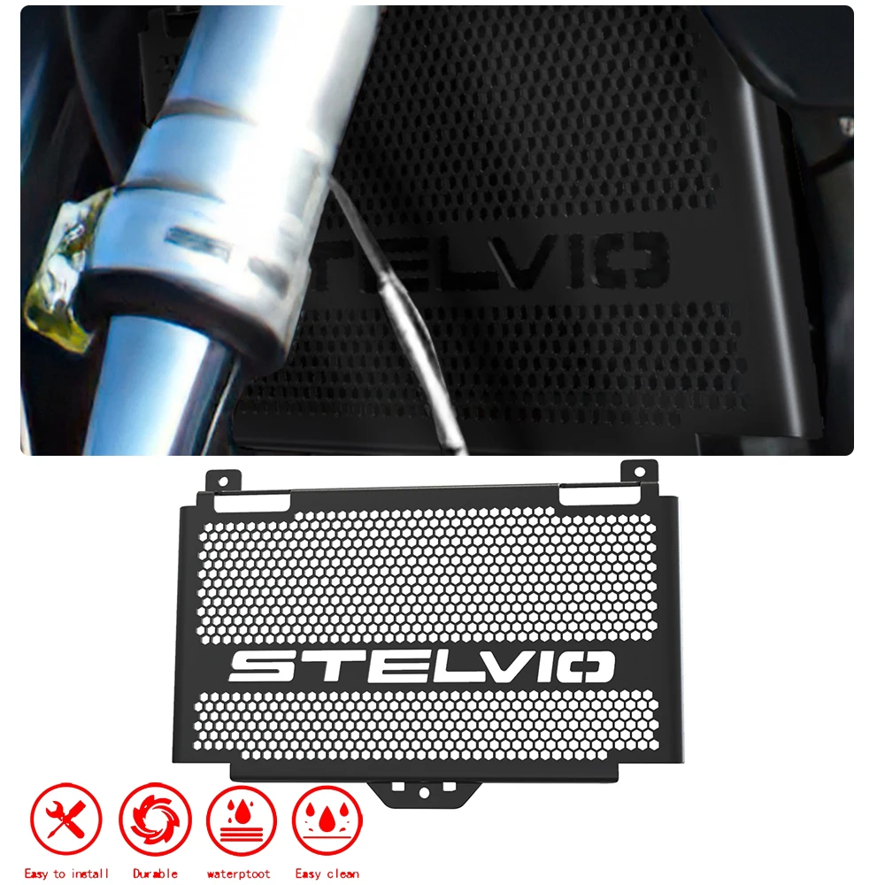 Stelvio1200 grade de radiador da motocicleta guarda proteção tanque de água para moto guzzi stelvio 1200 2008-2009-2010 acessórios