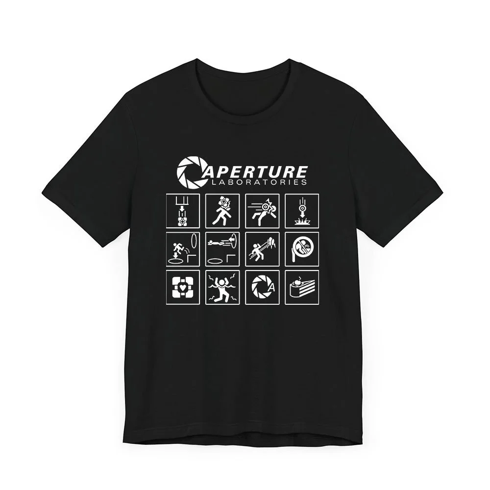 Portal Game Series Merch Aperture Laboratories Logo T-shirt Unisex Short Sleeve Casual Graphic Tee
