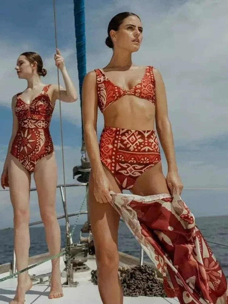 女性のセクシーなプッシュアップツーピース水着スリムフィットパッチワークビキニボディスーツビーチウェアカバーアップ女性用水着2025