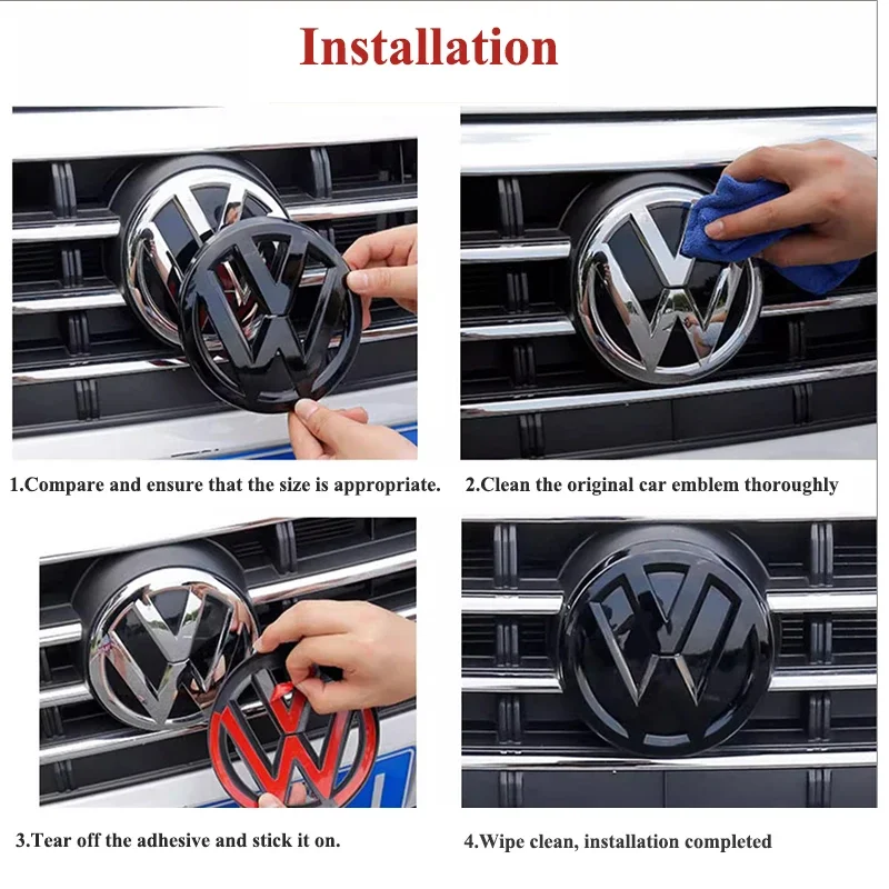 2 قطعة ABS سيارة الجبهة شواء شعار الخلفي الجذع شارة شعار ل Volkswagen VW Golf 5 6 7 7.5 8 MK5 MK6 MK7 MK8 بولو باسات B8 ملصق