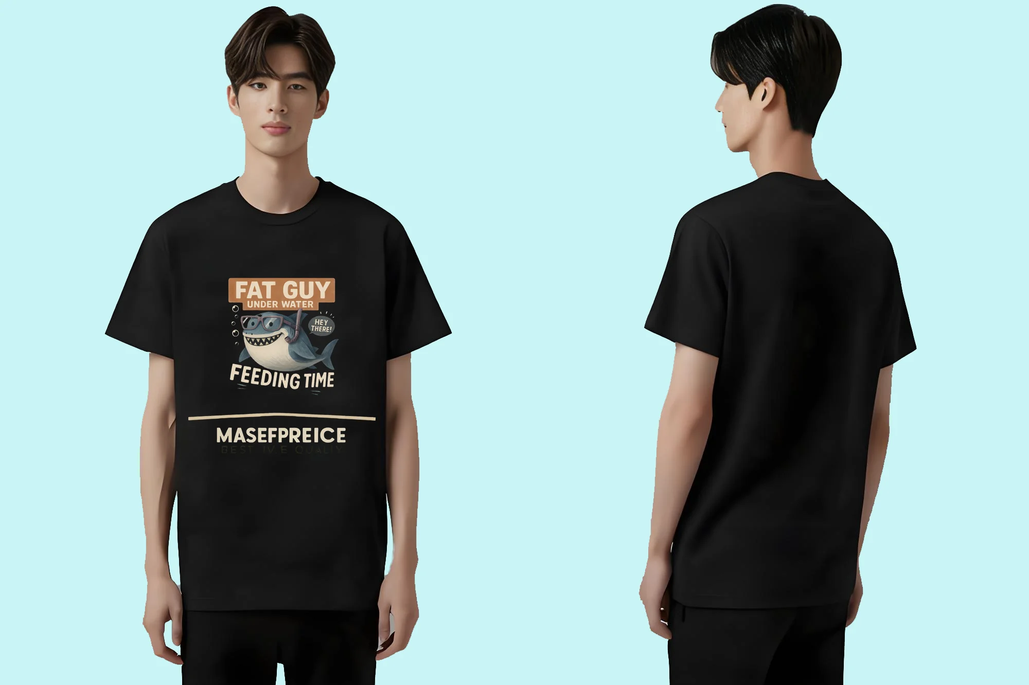 

Мужские и женские повседневные футболки нового трендового одежды 2025 года с принтом модных букв и принтами акулы.