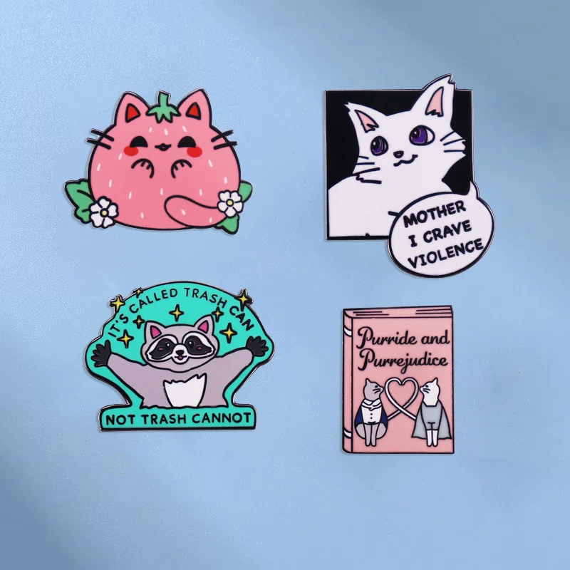 Cute Cat Enamel Pin…