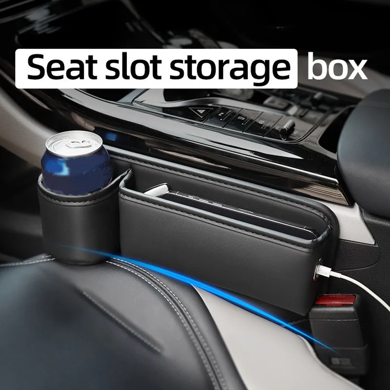 بو مقعد السيارة الفجوة المنظم متعددة الوظائف وحدة التحكم شق صندوق تخزين ل مقعد السيارة الفجوة حشو مع حامل الكأس الملحقات الداخلية
