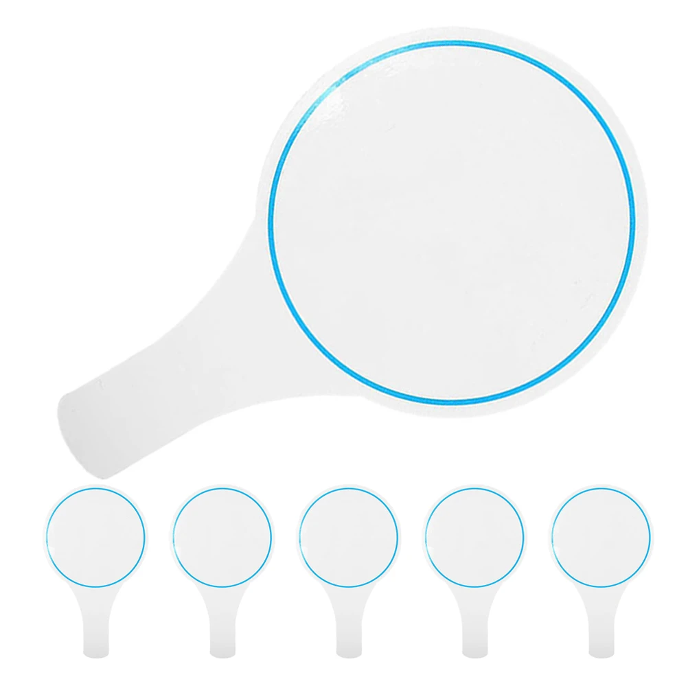 6pcs Portable Dry Erase Blank Handheld Whiteboard For Games Voting Small White Board Judges Students Office Mini Scoreboard Game