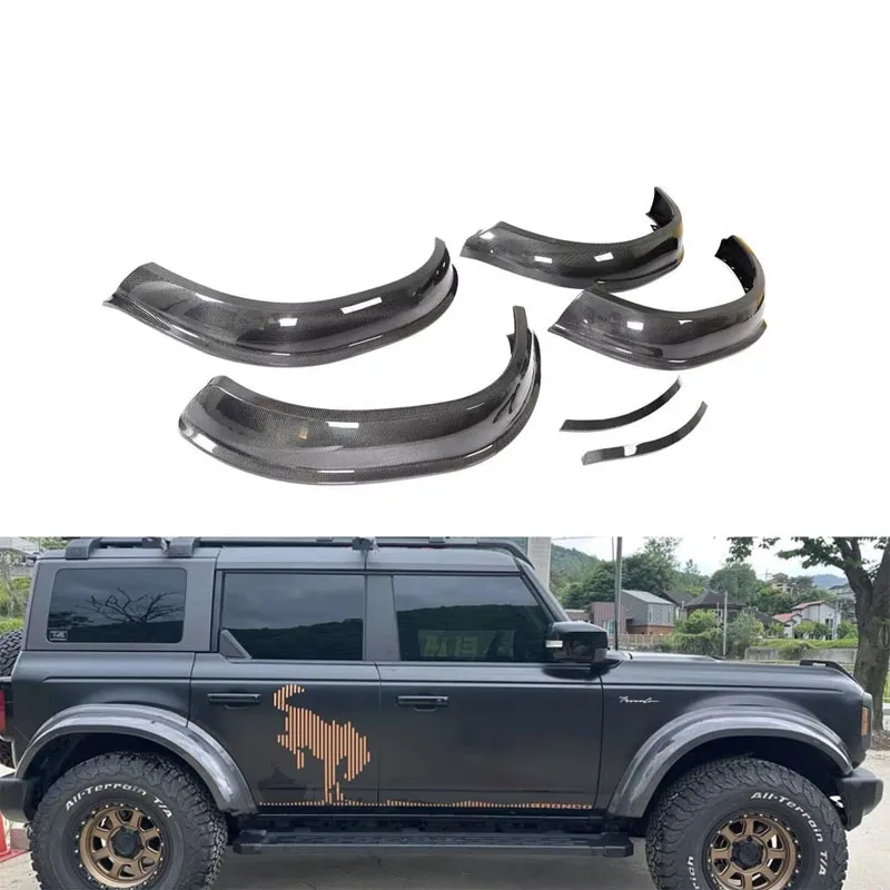 

Carbon Fiber Wheel Arch Fender Flare Trims for Ford Bronco 2021-2022