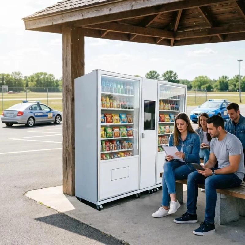 Large Capacity Automatic Snacks & Beverages Vending Machine, 400-1200 Items, Touch Screen & QR Code Payment