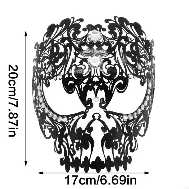 Y88A Women's Rhinestones Face Mask Masquerade Mask Evening Prom Ball Mask Princess Mask Mardi Gras Mask Venetians Party Mask