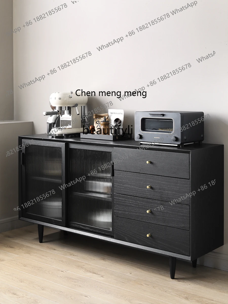 

Nordic Modern Minimalist Solid Wood Sideboard/Japanese Retro Oak Storage Tea Cabinet Cupboard living room furniture