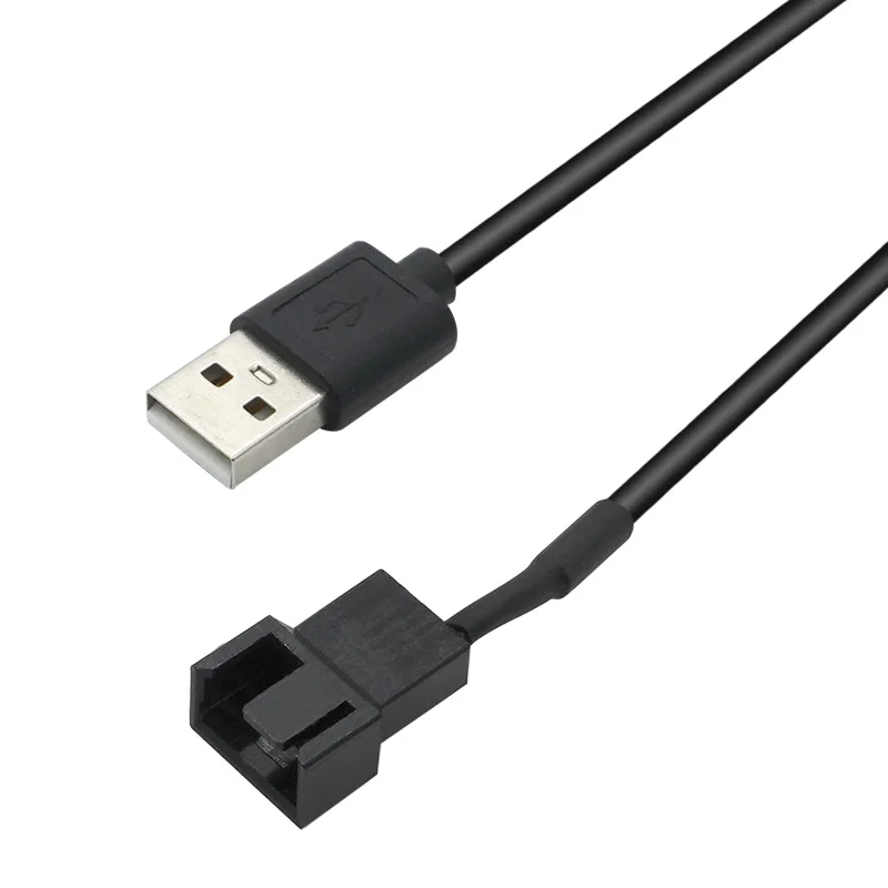 Kabel adaptor USB ke 3Pin, kabel adaptor USB 5V ke 12V, konektor kabel daya, kipas 3pin ke adaptor USB 30CM/60CM