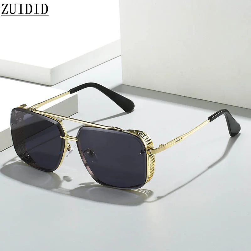 

2024 Steampunk Sunglasses For Men Retro Square Punk Sunglasses Women Luxury Vintage Designer Fashion Glasses Gafas De Sol Hombre