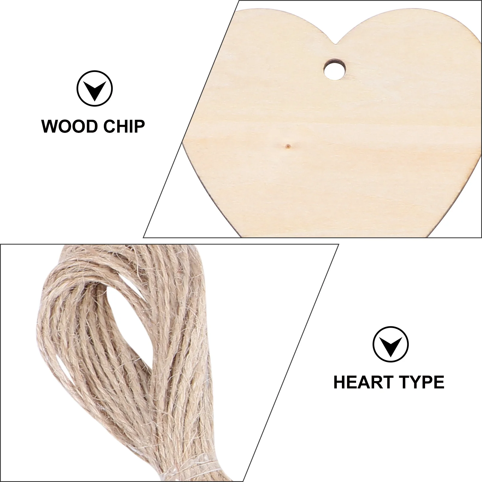 

110 шт., деревянные вырезы в форме сердца Валентина, двухсторонние украшения для рукоделия «сделай сам», бирки для вечеринок, домашний настенный деревянный вырез