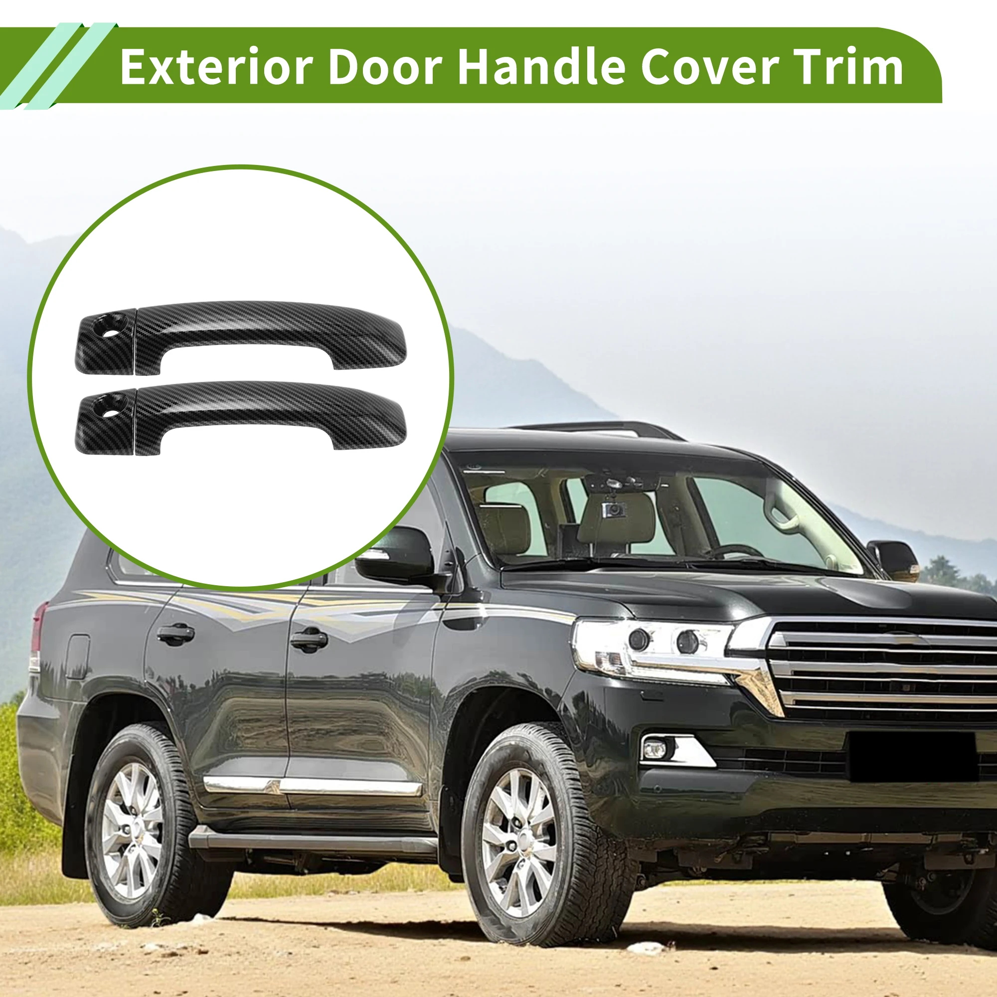 

UXCELL Exterior Door Handle Cover Trim Door Handle Cover for Toyota FJ Cruiser 2007-2022 Carbon Fiber Black 1 Set