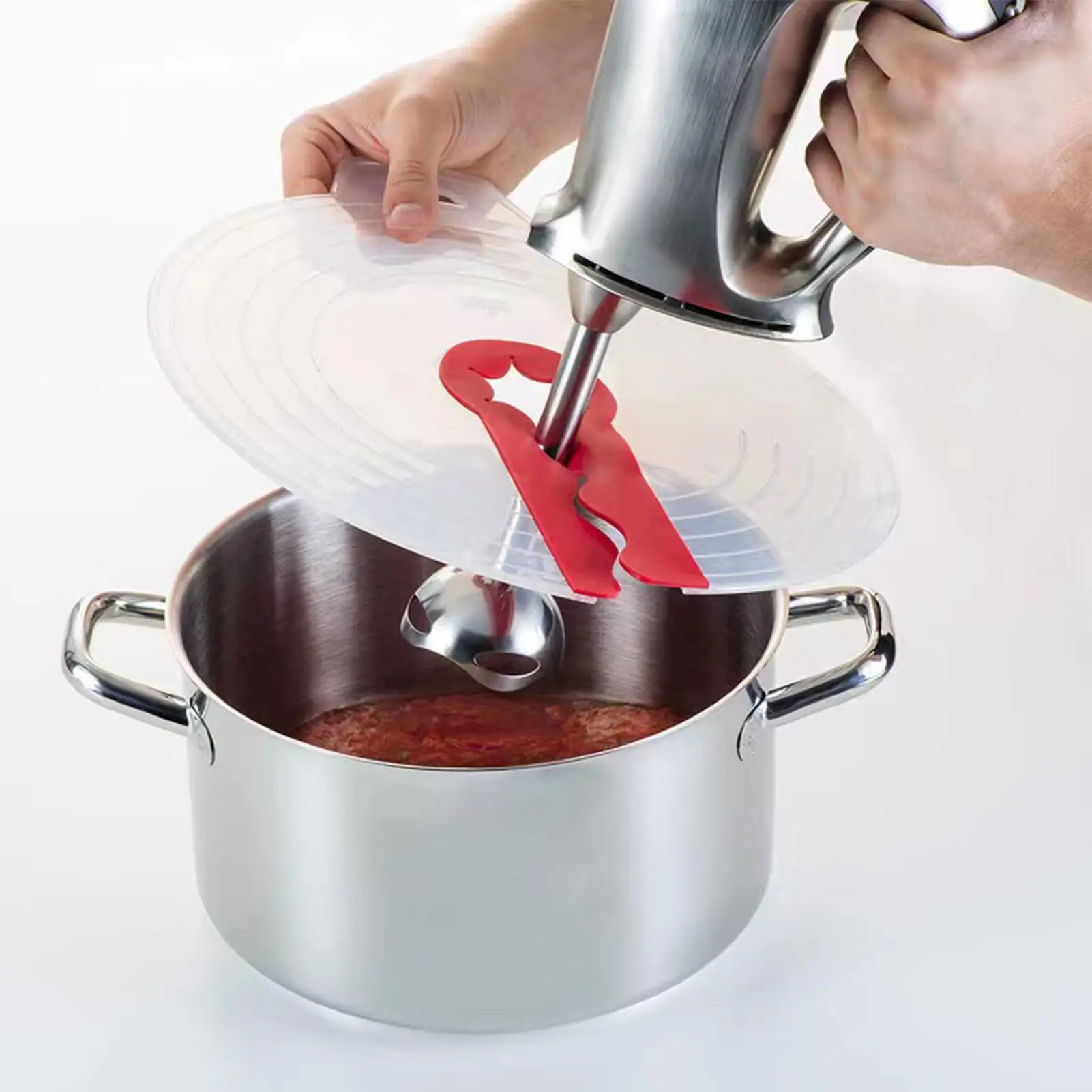 Hand Mixer Splash Guard Cooking Splash Guard Silicone Reusable Egg Whisk Cover Lids For Pots Pans Cream Whipping Frothing