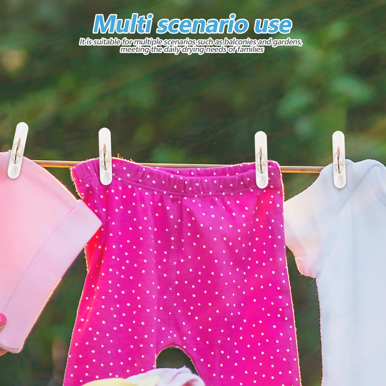 

Portable Outdoor Drying Kit Retractable Clothesline Adjustable Length for Garden Patio Balcony Weatherproof