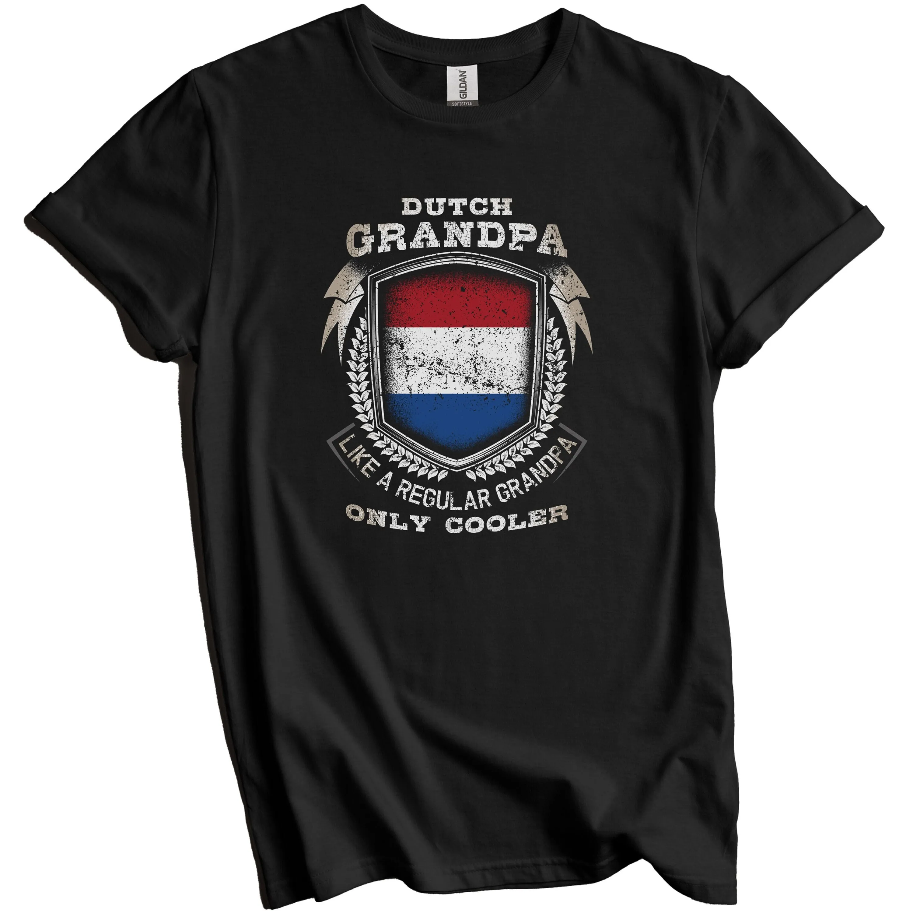 Dutch Grandpa T Shirt Funny Netherlands For Flag Like A Regular Only Cooler