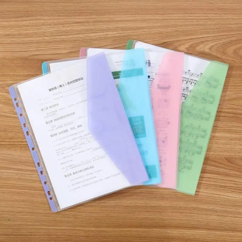 

A Set Of 6 Plastic File Folders With Expandable Binders, Transparent Side-opening File Folders With Snap Fasteners And Labels