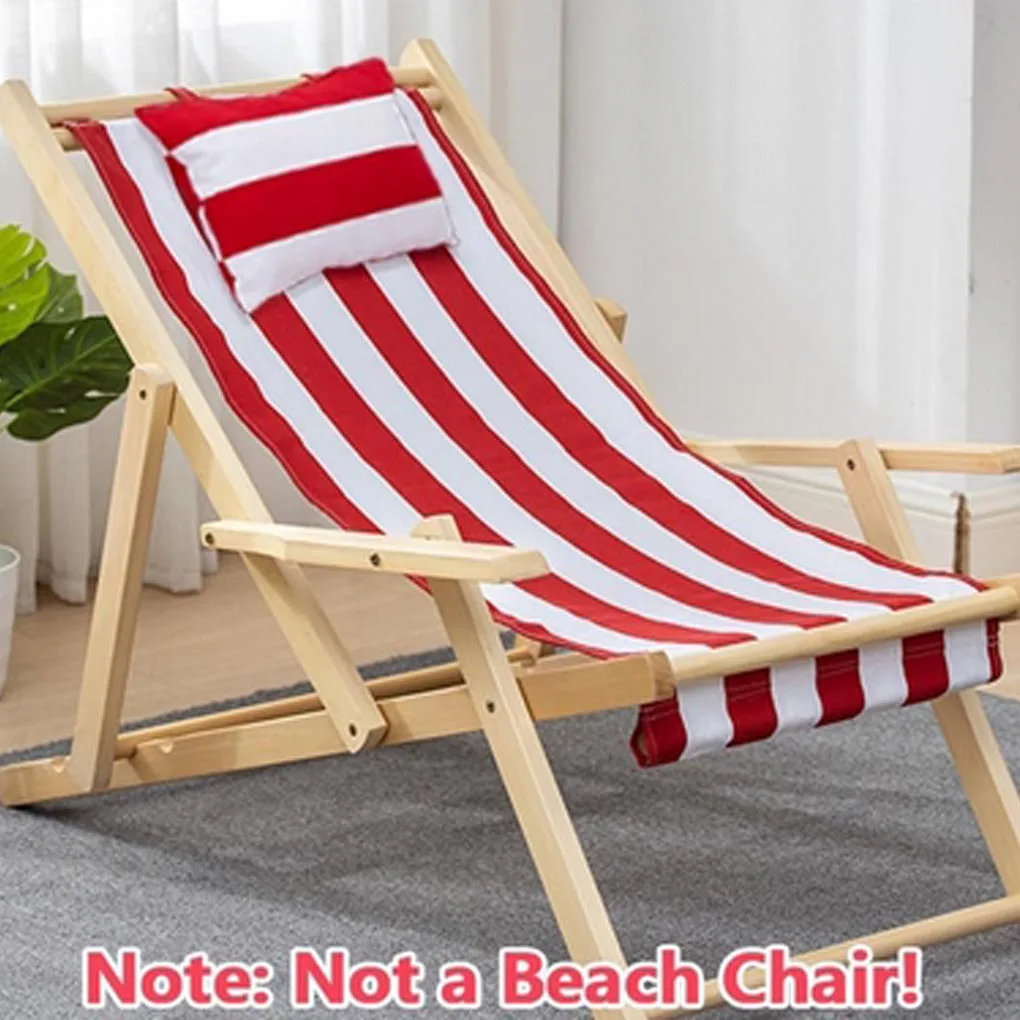 1Pc Beach Chair Cover Beach Lounger Replacement Cloth Polyester Fabric White And Blue Striped Picnic Chairs Cover image 2