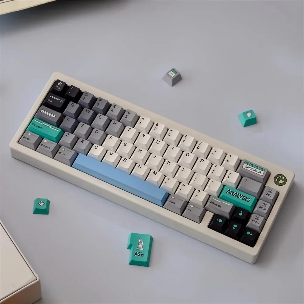 Future Archaeology Theme Keycap 150Key PBT Custom Personalized Keyboard Cap Cherry Profile Gaming KeyCap for Mechanical Keyboard