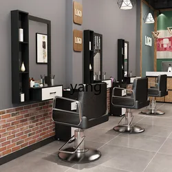 CX Hair Salon Mirror Cabinet Integrated Hair Salon Countertop Wall-Mounted Simple Barber Shop Dressing Table