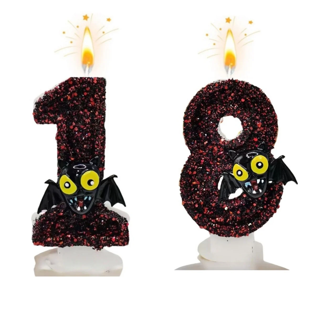 New 0-9 Number Birthday Candles Original Black Winged Cute Dragon Birthday Cake Digital Party Anniversary Candle Decorati