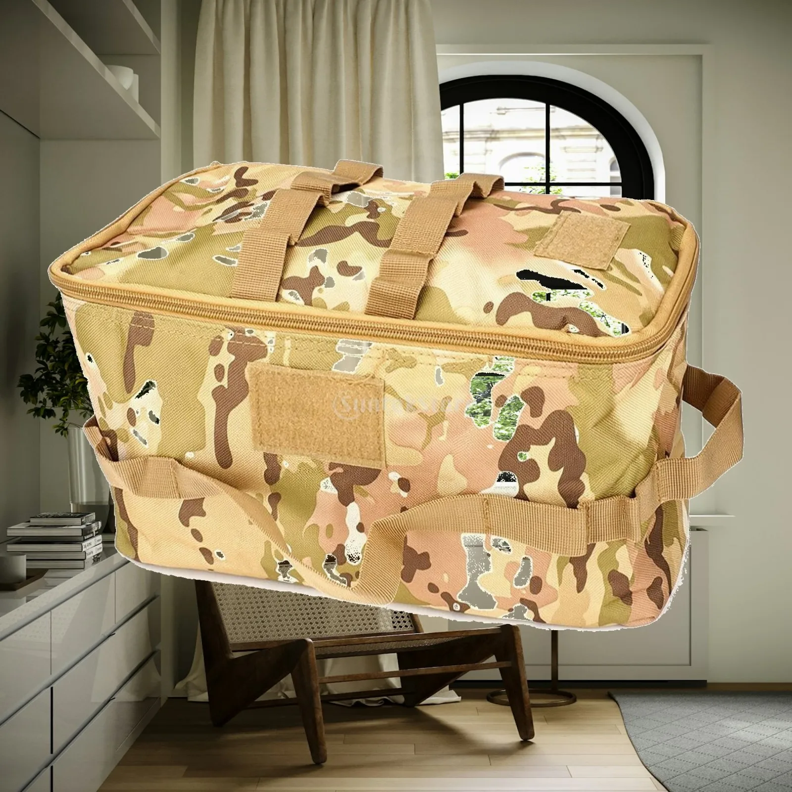 Portable Utility Bag with Interior Dividers Spacious Soft-Sided Storage Bag with Zippered Top Multi-Purpose Heavy Duty