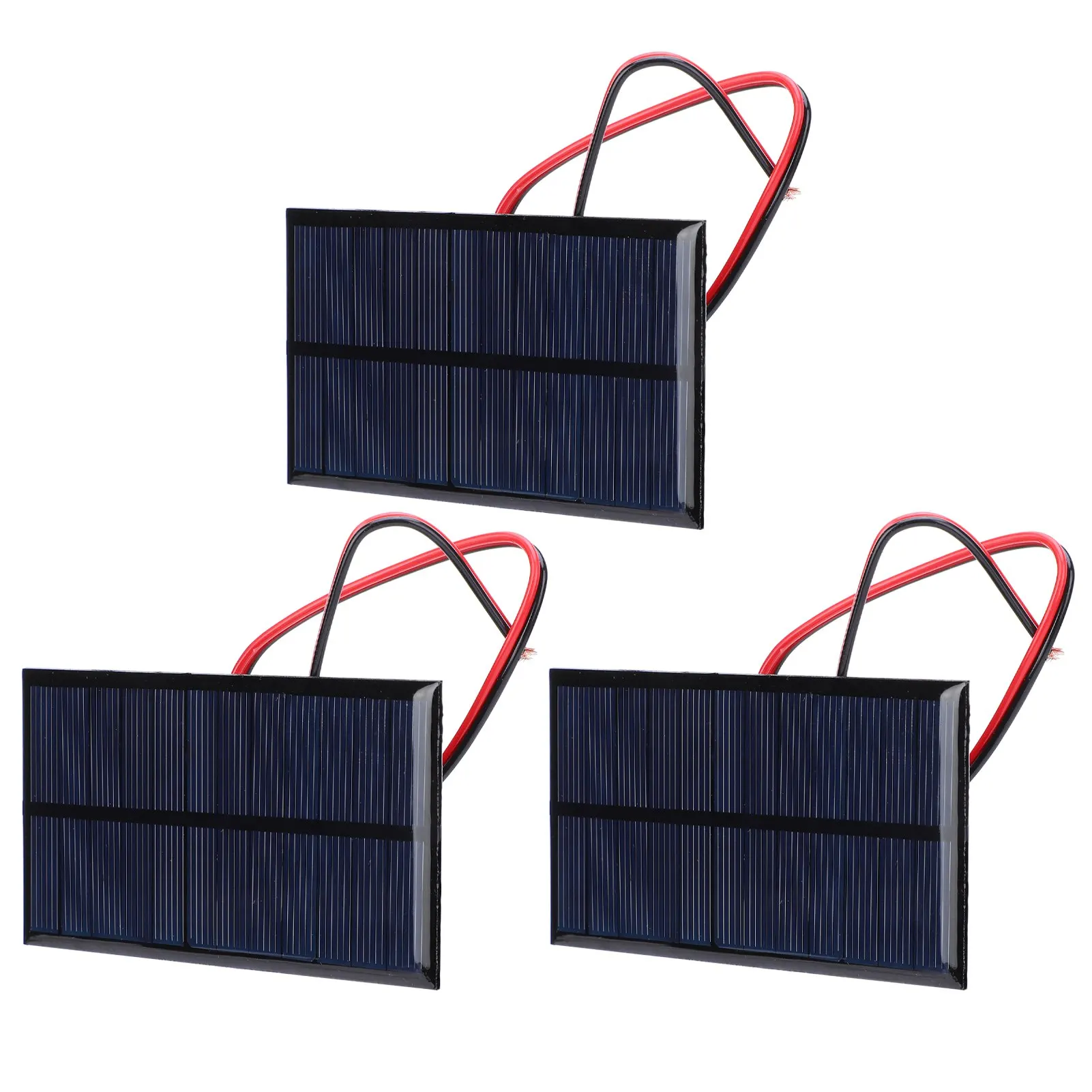 3 uds DC 6V 1W Panel Solar módulo de energía de celda Panel Solar de silicio policristalino con Cable de 30cm Panel Solar