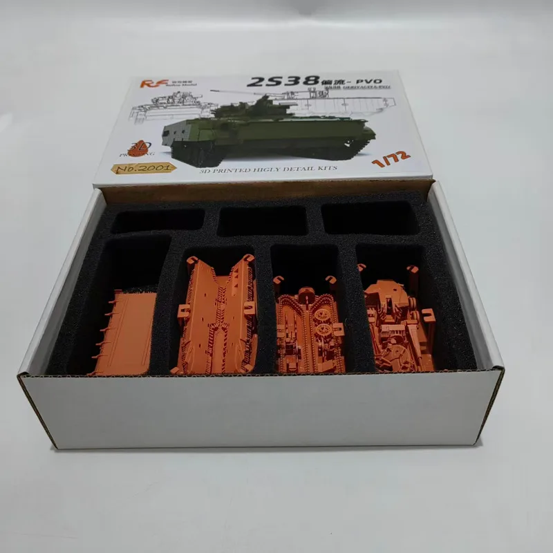 Reflne Model 2001 1/72 Russian 2S38 Derivaciya-PVO Military Tank 3D Print Kit Plastic Model Kit