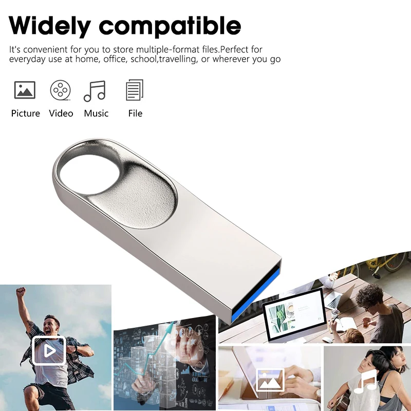 محرك فلاش USB معدني عالي السرعة من النوع c عصا ذاكرة احترافية للمكتب 128 جيجابايت 64 جيجابايت 32 جيجابايت 16 جيجابايت 8 جيجابايت محرك القلم الفضي قرص U