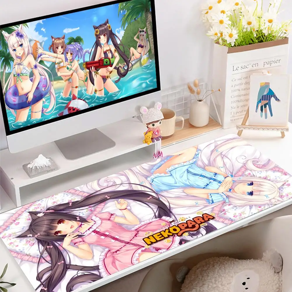 Computer Mousepad Game Mouse Pad Mat Nekopara Office Large Gamer Accessories Chocola Pads Keyboard Wireless Mats Desk Laptop Big