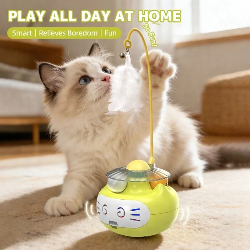 

Cat Supplies Pet Cat Toys Tumbler Self Fun Teasing Cat Stick Catnip Soothing Feather Bell Toys for Cats Cat Accessories