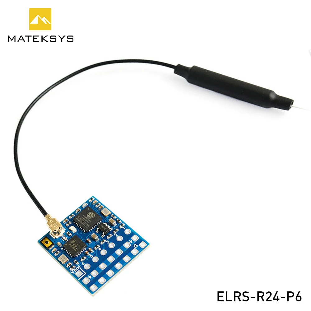 MATEKSYS ELRS-R24-P6 EXPRESSLRS 2.4G 6CH PWM RECEIVER ExpressLRS 3.0 VBAT Voltage Sense for RC FPV Airplane Fixed-Wing