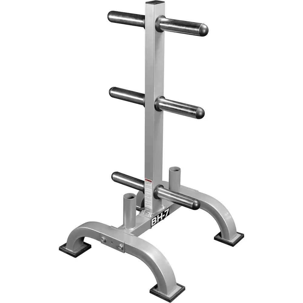 

Heavy-Duty Steel Weight Plate Tree with 6 Pegs, 2 Bar Sleeves, 800 lb Capacity for Home and Garage Gyms