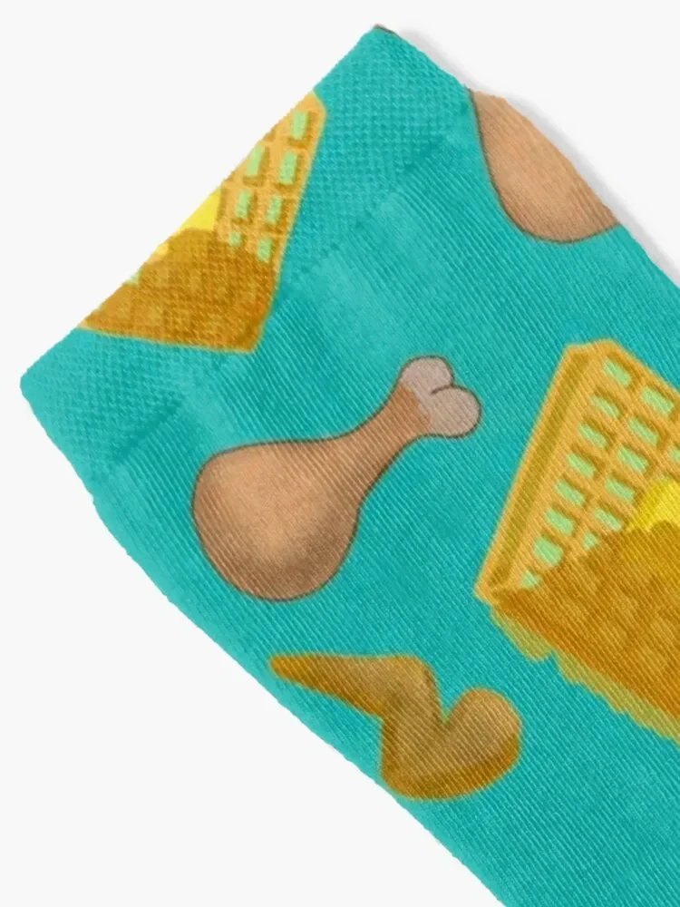 Chicken and Waffles Socks sports and leisure golf Novelties Women's Socks Men's