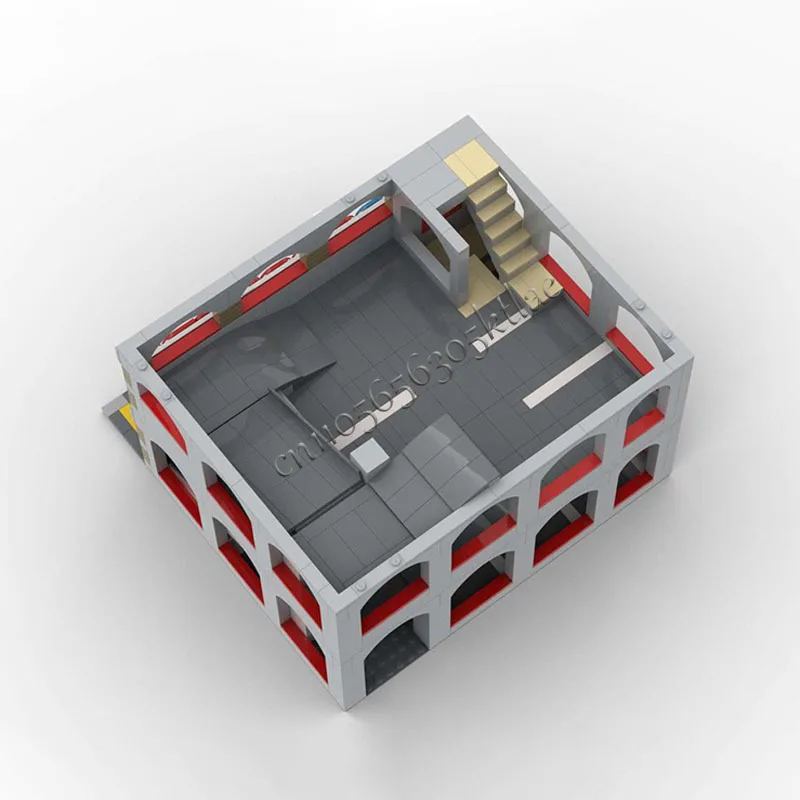 1213 PCS MOC Creativo Città Street View Modulare Piccola Auto Parcheggio Garage Modello Architettura Building Block Bambini Mattoni Giocattoli Regali