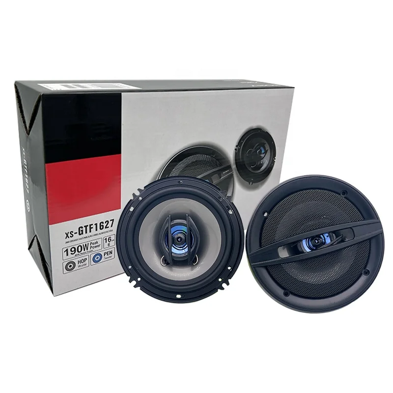 

High Power 6 Inch 2 Way Car Audio Coaxial Speaker 190W 16cm 12V Auto Door Speaker XS-GTF1627(1 Pair speakers)