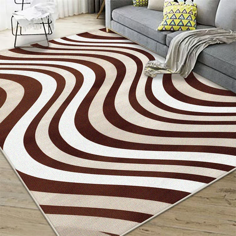 

Geometric Living Room Carpets Abstract Children Bedroom Rug Ins Soft Fluffy Bedside Rugs Short Plush Large Area Mats Dining Room