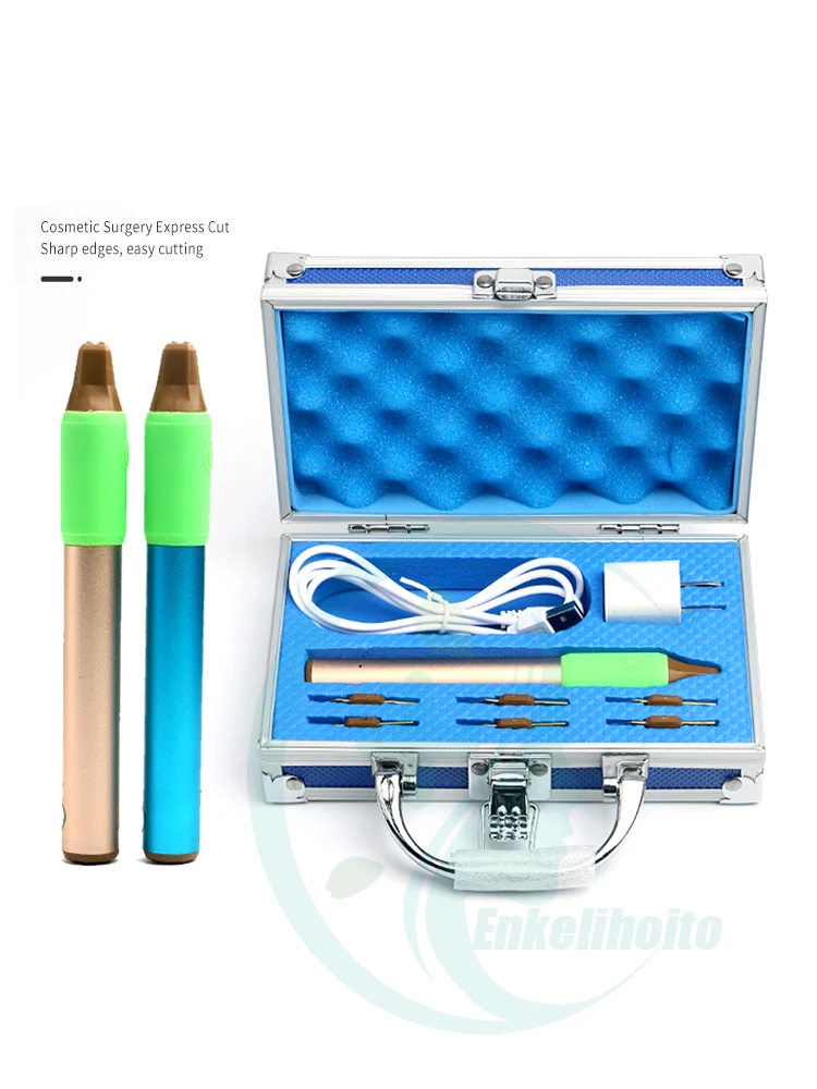 Electrocoagulation cautery instrument eyelid cutting pen Hemostat Charging Double Eyelids Tool