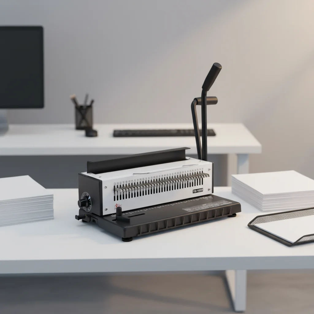 ZEQUAN Manual Wire Binding Machine Stapler-Can Create 34 Holes Equipped Double Clamping Fixtures For Office Supplies Book