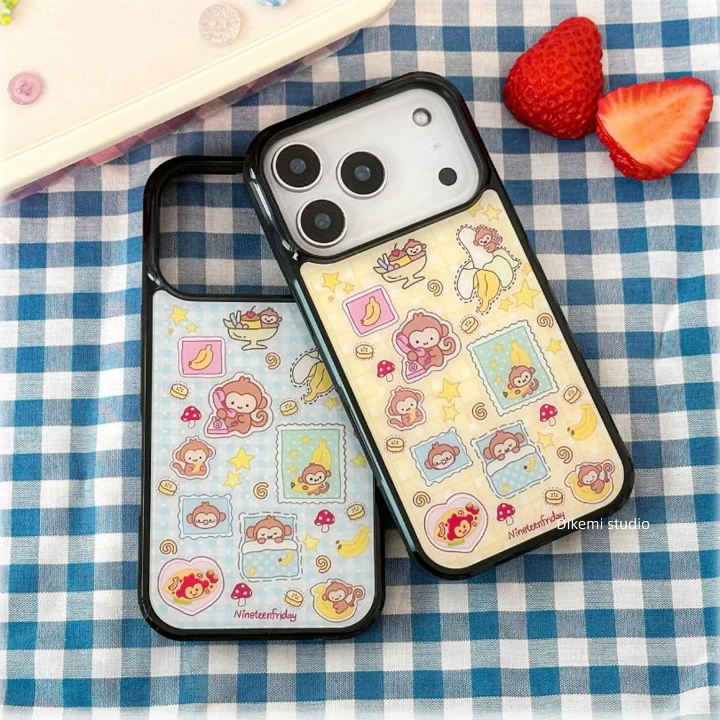 Korean Ins Pixel Cute Rabbit Angel Wings Girl's Pink Phone Case For iPhone 17 AIR 16 15 14 13 12 11 PRO MAX 7 8 PLUS Cover - view 6