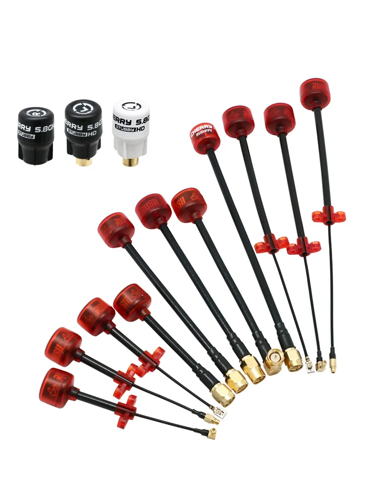 Antenne FPV Rush Cherry 5.8G 1.2dBi LHCP/RHCP SMA MMCX UFL longue portée, antenne FPV Cherry STUBBY pour drone de course