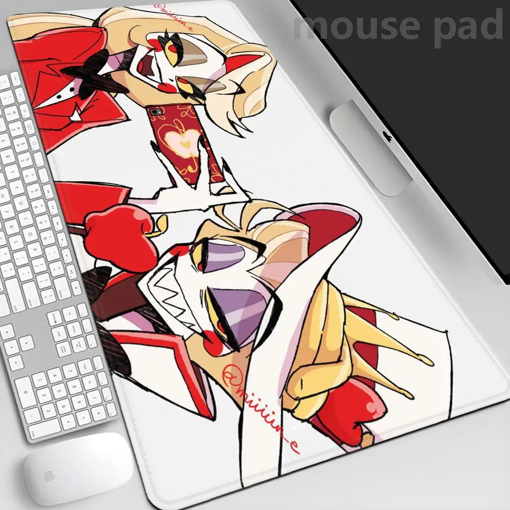 H_HazbinS Hôtels A_Alastor tapis de souris jeu dessin animé bord de verrouillage Grande Computador Gamer Grande Arte de Borracha tapis de souris Tapete