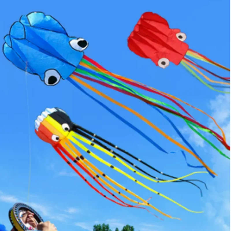 จัดส่งฟรีOctopus Kites Soft Kitesบินสําหรับผู้ใหญ่Kites Professional Wind Kites Inflatable KitesเจลBlasterร่มชูชีพ